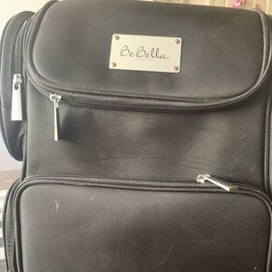 black backpack makeup case